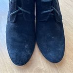 Nine West  Illusion Wedge Ankle Booties, Black Suede Heeled Boots, Size 10M Photo 4