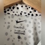 Nike  Dri Fit Printed Sleeveless Golf Polo Women's White and Black Dotted Pattern Photo 6