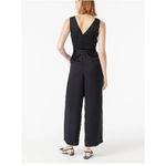 J.Crew Sleeveless Satin Effect OnePiece Jumpsuit Elastic Tie Waist Pocket 6 Blue Photo 3