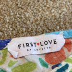 First Love  Double V Loose Fitting Cotton Blend Balloon Slv Floral Cottagecore L Photo 4