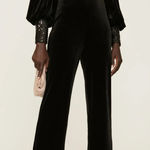 Badgley Mischka Black Velvet Jumpsuit SIZE 10 Cocktail Soft Sequin Designer $630 Photo 0