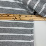 Soft Surroundings Sweatshirt Womens Medium Gray White Striped Casual Everyday Photo 5