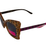 Betsey Johnson  Butterfly Betsey Animal Print Sunglasses, Brown, Black Photo 3