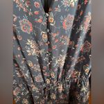 Joie  Womens Floral 100% Silk Cherita Navy Romper size Small Photo 6