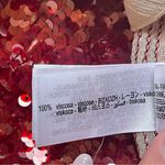 ZARA SEQUIN CHIFFON DRESS Bloggeres Favorite Red Beige Dress Party Club Sz Small Photo 10