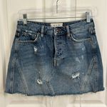 Free People Mini Skirt Denim Photo 0