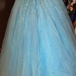 Strapless Blue Ball Gown/Prom Dress Size 2 Photo 2