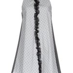 Jucca colorblock sleeveless white gray shift mini dress tulle ruffle size Small Photo 0