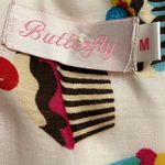 Butterfly brand cupcake print smock apron with pocket White Size M Photo 2