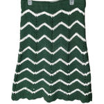 Emory park  Crochet Green White Chevron Print Skirt Size Large Photo 0