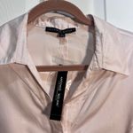 Antonio Melani  Womens Blouse Top Long Sleeve Button Down Rosewater Size L NWT Photo 1