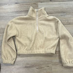 Zaful Cozy Cream Half-Zip Pullover- fleece lined. Size small (4) Photo 0