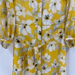 Banana Republic  yellow floral longsleeve preppy boho tiered tie maxi dress 0 NWT Photo 6