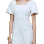 Madewell New Eyelet White Square Neck 100% Linen Mini Dress Size 0 Photo 1