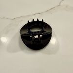 Round Black Hair Clip with Rhinestone Accents Photo 3