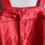 Vintage Red Satin Sleeveless Camisole Top Blouse Holiday Sexy Date Womens Large Red Photo 1