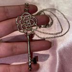 Forever 21 Gold Rose Key Long Necklace Photo 1