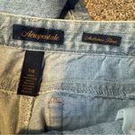 Aeropostale Y2K Light Wash Distressed Flare Jeans Sz 7/8 Short Floral Paint Photo 8