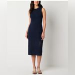 Worthington Size 2X Navy Sleeveless Mid Sweater Dress. New With Tags. Blue Photo 2