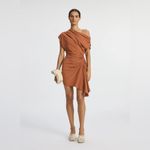 ALC Frank A.L.C Poppy Ruched Off-the-shoulder Mini Dress In Sequoia, Size 6, $498 Photo 10