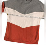 IFFEI Pocket waffle shirt 2 zipper pockets on chest gray/white/orange like new Gray Photo 3