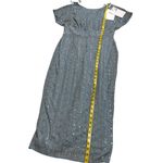 Mac Duggal  Size 6 Blue Beaded Empire Waist Column Midi Cocktail Dress 93649 NWT Photo 12