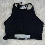 Betsey Johnson Performance Cropped Tank Top Color Black & Floral Size L EUC Photo 4