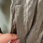 Eileen Fisher Champange Neutral Grey jacket M Metallic Satin Coat. Photo 5