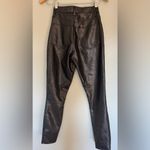 Abercrombie & Fitch Abercrombie curve love Black Vegan Leather high-rise pants Photo 4