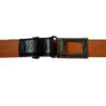 Ralph Lauren Art Deco Monogram Logo Buckle Black Leather Belt Photo 3