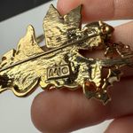 Angel Rhinestone Christmas Holiday Lot Of 3 Brooch Pin Angels 1 Signed Aai Gold Photo 5