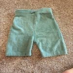 Gymshark  Whitney Simmons Knit Fuzzy Shorts Women's‎ Green Small Photo 2