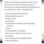 Dress the Population  Iris Gown – Black Plunging Maxi Dress Size XXL NWT Photo 8