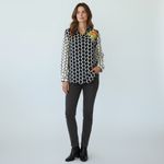 Etro Made in Italy 100% Silk Polka Dot Floral Embroidered Blouse Size 44/Medium Black Photo 14