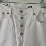 J.Crew 10" Vintage Slim Straight White High Rise Denim Jeans 32 T Tall New Photo 3