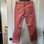 Pilcro and the Letterpress Anthropologie  High-Rise Slim Pink Distressed Straight Photo 4