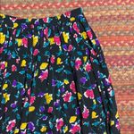 VINTAGE FLORAL PLEATED SKIRT • EASTER CHURCH FLOWER DAINTY Black Photo 1