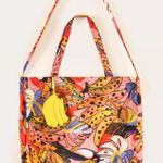 Farm Rio Banana Fruit Print Coin Pouch Tote Bag Multicolor OS NWT Photo 0