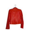 Truth And Pride Perforated Mesh Orange Real Leather Moto Jacket M Photo 1