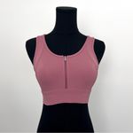 Varley  Dusty Rose Front Zip Performance Sports Bra in Size XS Photo 2