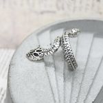 Edgy Snake Wrap Ring Silver Photo 4