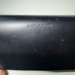 Saint Laurent  Black Leather Flap Sunglass Case with Cloth EUC Photo 1
