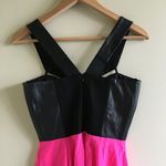 MASON by Michelle Mason Leather Silk Cutout‎ Dress Black Size 0 Photo 8