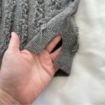 Madewell  Fringe-Stripe Pullover 100% Merino‎ Wool Gray Sweater Size XXS Photo 6