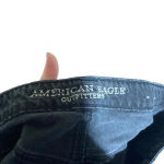 American Eagle  Black High Rise Buttom Up Distressed Mini Skirt Size‎ 12 Photo 5
