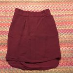 Nordstrom MAROON PAPER BAG WAIST MINI SKIRT Photo 0