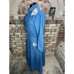 shirt dress denim jean 1990s cottagecore grannycore blue white Size XL Photo 7