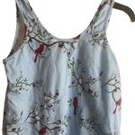 The‎ Vermont Country Store Size Small Cardinal Bird Flannel Blue Novelty Top Photo 1