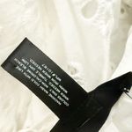 AQUA  x BLOOMINGDALE'S | Ruffle Eyelet Collar Flutter Sleeve White Cotton | Large Photo 7