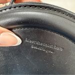 Black Vegan Leather Circle Crossbody Handbag Bag Purse Boho Casual Classic Photo 3